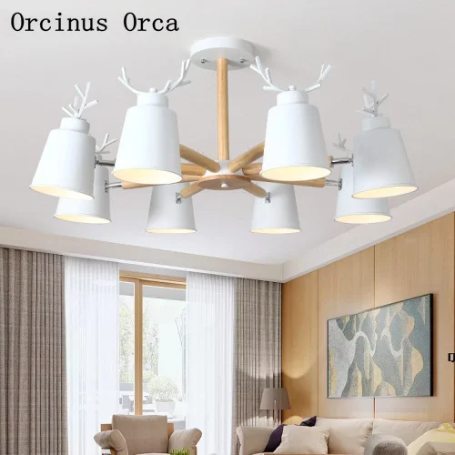 

Nordic Creative Colorful Antler Chandelier Living Room Dining Room Bedroom Modern Simple LED Tree Chandelier free shipping