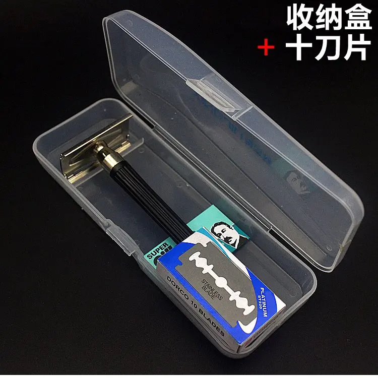 Boxed Manual Razor Old Manual Double-sided Razor Plastic Handle Sale