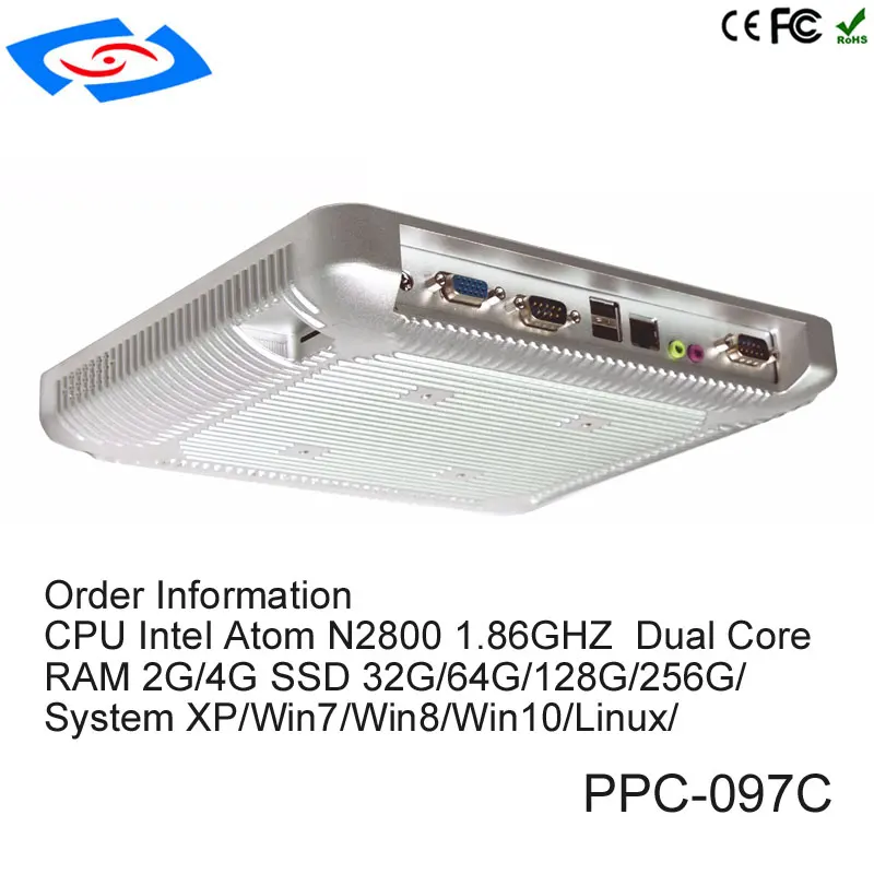 9.7inch Embedded Fanless Industrial 4-Wire AMT Resistive Touch Screen Panel PC With VGA HDM LAN Support WiFi/3G/4G/LTE