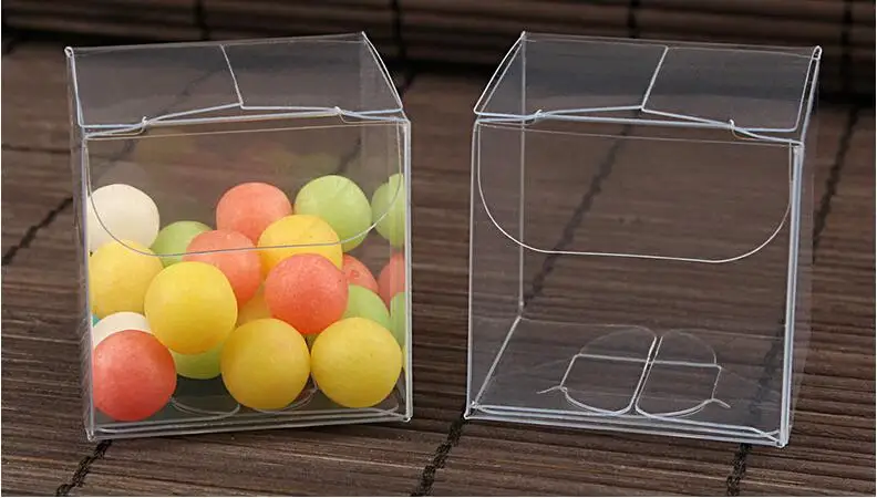 

1000pcs 3*3*3cm Transparent Waterproof PVC Boxes Packaging Small Plastic Clear Box Storage For Food/jewelry/Candy/Gift/cosmetics