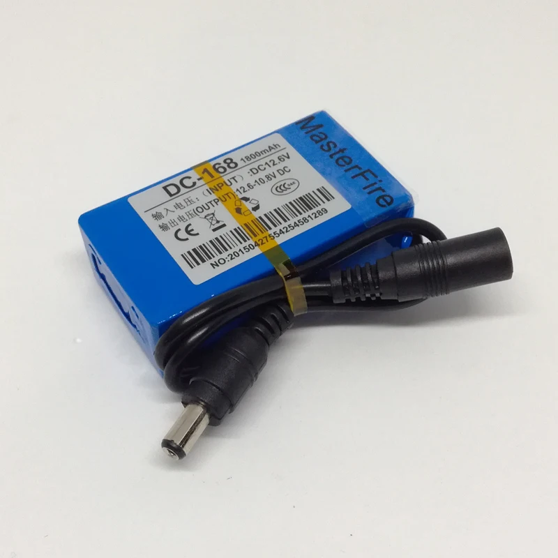 MasterFire New Mini Portable DC-168 12V 1800mAh High Capacity Rechargeable Polymer Lithium-ion Battery Cell Pack for CCTV Camera