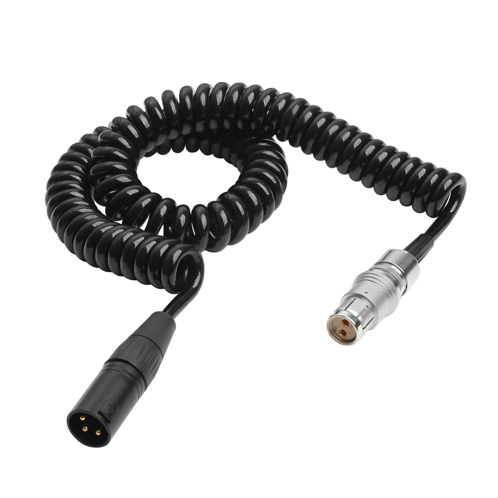 

3-Pin XLR Male to 2-Pin Fischer Female Extension Spring Cable for Arri Alexa XT / SXT Camcorders