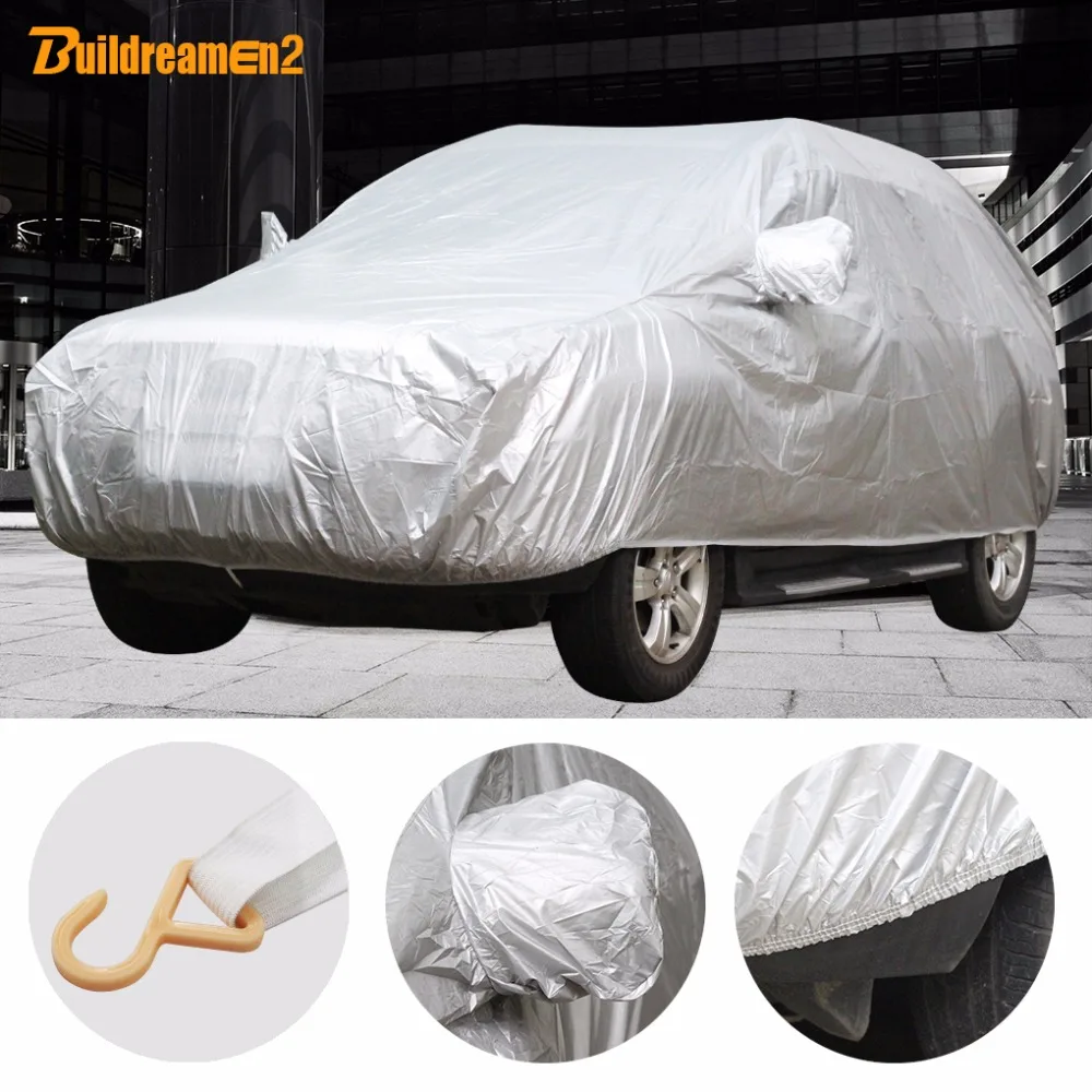 Buildreamen2 Universal Car Cover Sunshade Rain Snow Dust Frost Resistant Car-Cover UV-Anti Sun Dustproof