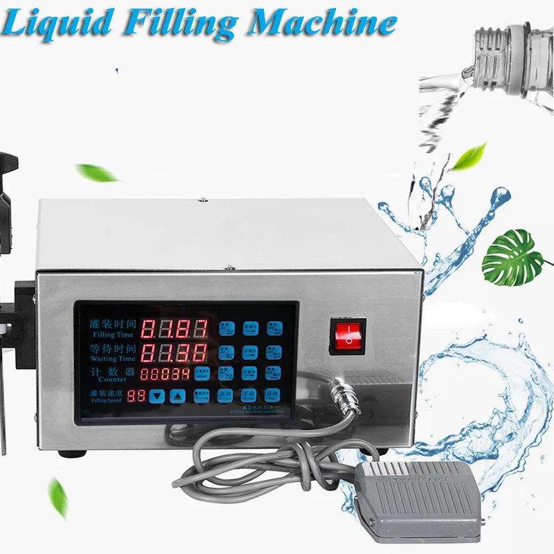 

5-3500ML Diaphragm Pump Digital Control Juice Essential oil Bottle Water Liquid Filling Machine Dosing Filler XK-580