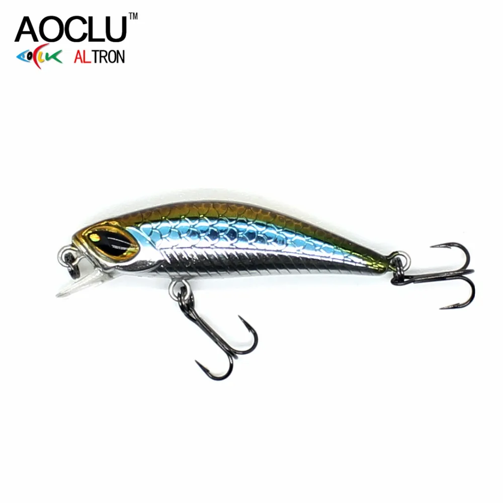 Aoclu-Sinking Minnow Angel rassel, Hart köder Wobbler Köder, Strand, Bass, Jack, Forelle, 14 # VMC Haken, Tauchen, 1,5 m, 45mm, 3,0g – Detail 9