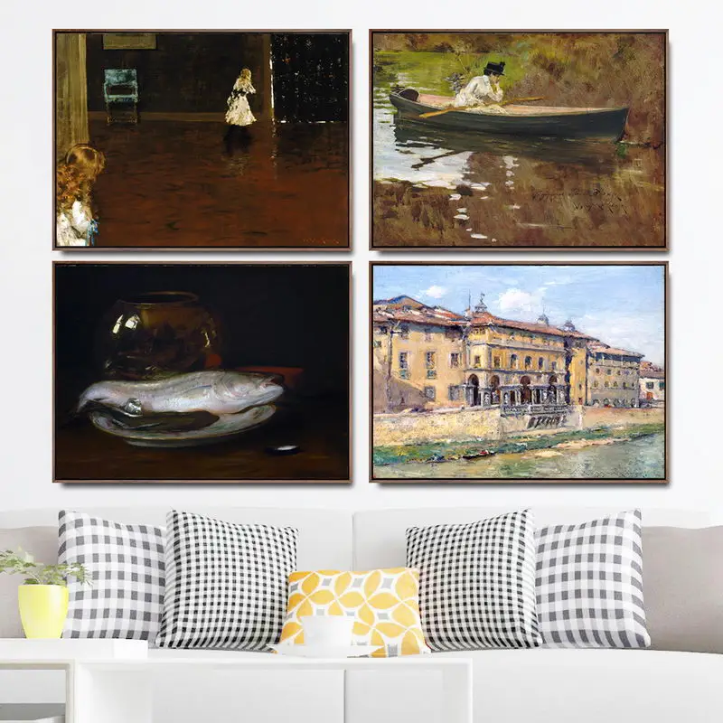 Home Decoration Art Wall Pictures Fro Living Room Poster Print Canvas Paintings American  Willian Merritt Chase