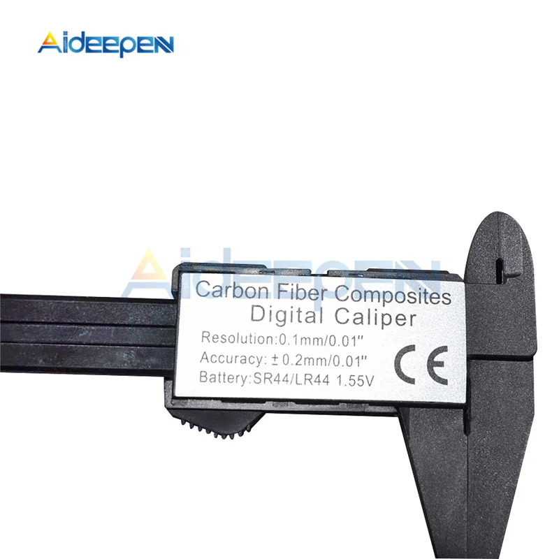 Measuring Tool Carbon Fiber Digital Vernier Caliper 6 inch LCD Display 150mm Measuring Instrument Calipers LR44/SR44/AG13 1.5V