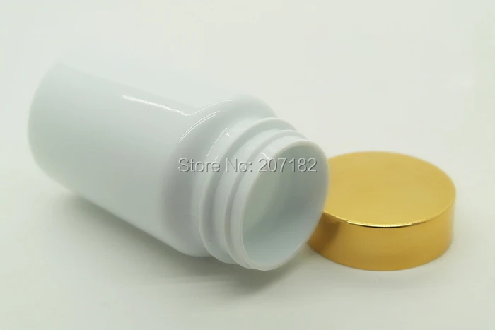 (100PCS/Lot) 100M/100CC Whiteware Color PET Bottle, Powder Bottle, Capsule Bottle, Plastic Bottle with Metal Cap