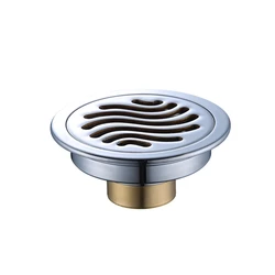 1pc Round Copper Floor Drain Kitchen Bathroom Balcony With Deodorant Bouncing Deodorant Floor Drain