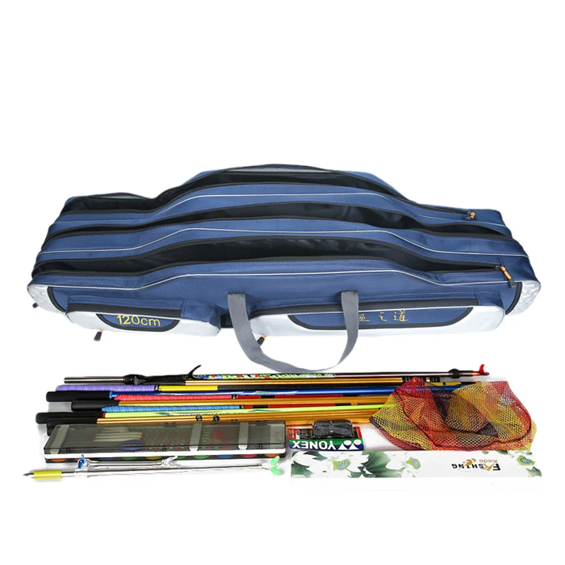 Sac de pêche Portable multifonction, toile Pesca 80/90/100/120CM, canne à pêche 3 couches 4 couches, étui de voyage XA49G +