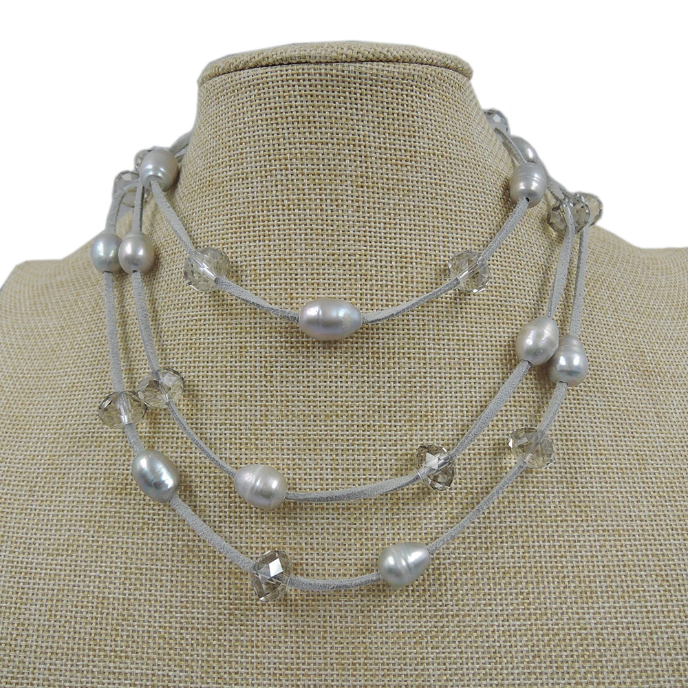 100% NATURE FRESH-WATER PEARL LONG 120 cm NECKLACE