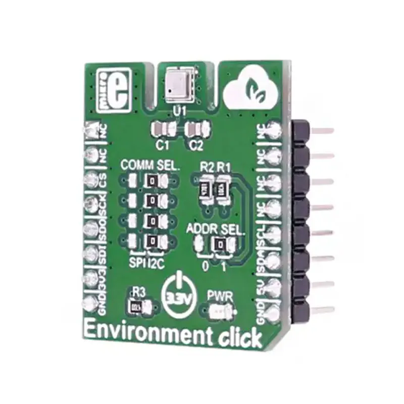 1 pcs x MIKROE-2467 Development Board Environment click BME680 Air Quality, Humidity, Pressure, Temperature Sensor mikroBUS