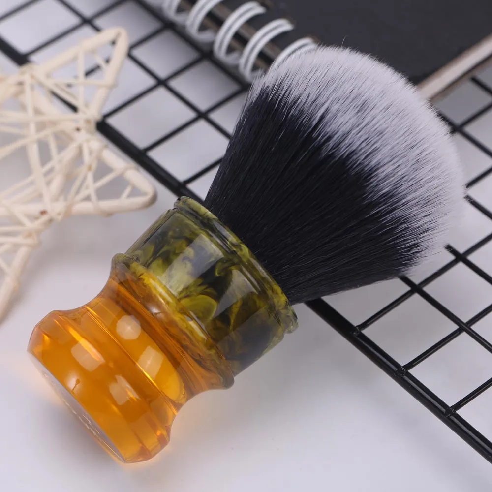 Yaqi 24MM Sagrada Familia Black/White Tuxedo Synthetic Fibre Resin Handle Men Wet Shave Brushes