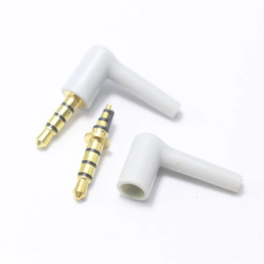 1pcs 3.5mm Stereo Headset Plug 3 4 5 pole 3.5 Audio Plugs Adaptor Connector for Earphone Maintenance ect White Black