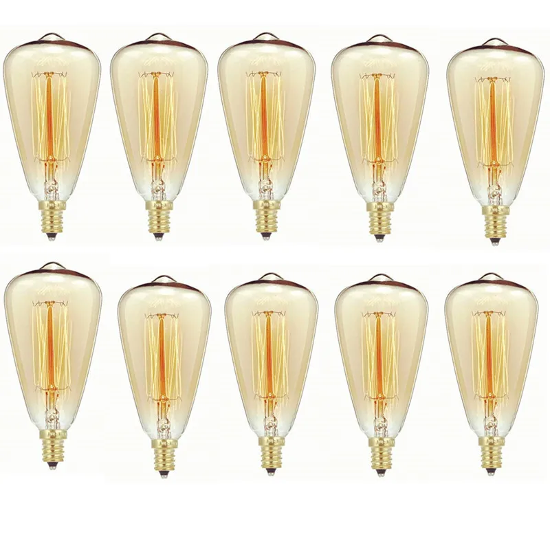 Lampe à ampoule Edison Reproduction, 40 W, E14, ST48, intensité variable, In347, ampoule vintage, 40 W, blanc chaud, 220-240V