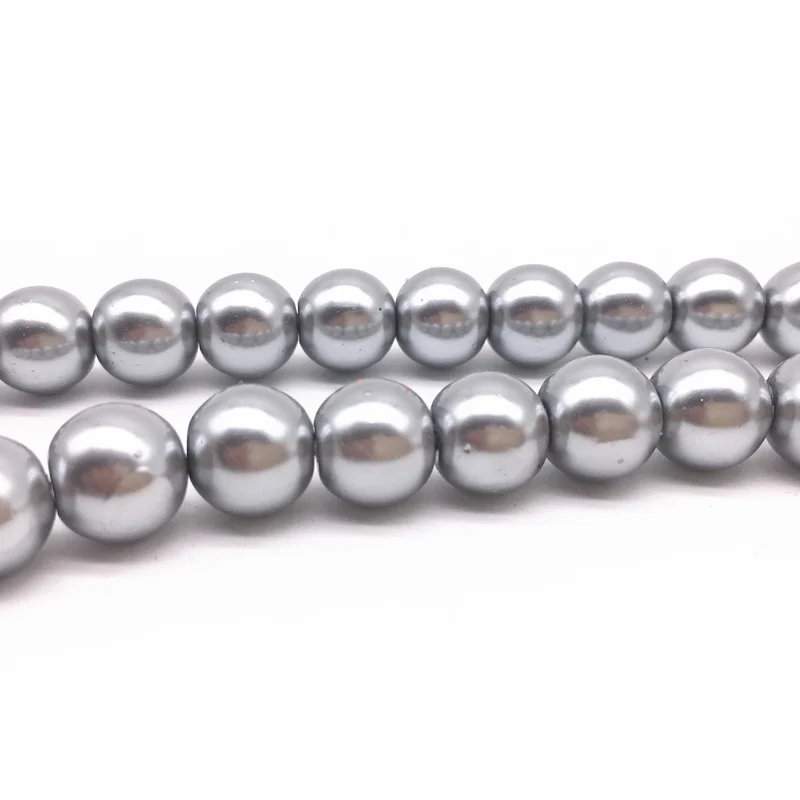 Wholesale 4/6/8/10mm Round Ball Loose Glass Pearl Spacer Charm Beads DIY Jewelry Making #12