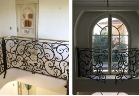 Hench 100% handmade forged custom designs wrought iron porch railings