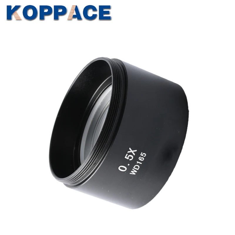 KOPPACE 0.5X مجهر ستيريو بارلو عدسة 165 مللي متر العمل المسافة المجهر الهدف عدسة 48 مللي متر حجم التثبيت