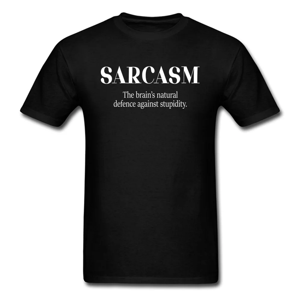 Normal Tees Fall Hot Sale O Neck Pure Cotton Tops Tees Male T Shirts Sarcasm Natural Defence Against Stupidity Text Words Tshirt