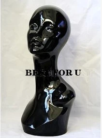 Free Shipping!!High Quality Female Black Mannequin Head Female Head Manikin On Sale