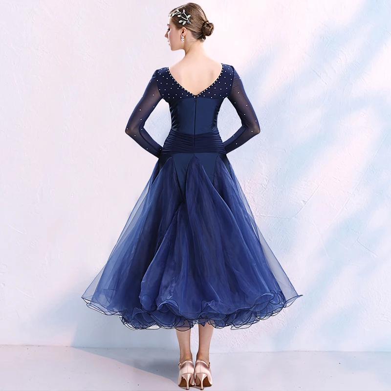 New ballroom waltz modern dance dress ballroom dance competition dresses standard ballroom dancing clothes tango dress MQ295 image 3