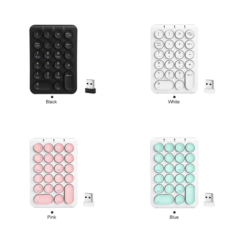 Portable  Mini Number Pad Slim ,22 Keys 2.4Ghz Wireless  USB Numeric Keypad Keyboard for Laptop Desktop PC Notebook