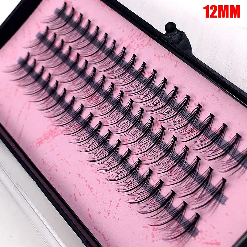 1 pack/lot Pro 57 Knots Black Tapered Individual False Eyelashes Eye Lash Makeup Extension 8mm 10mm 12mm 14mm L1604 Customizable