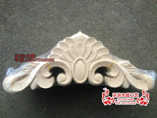 Fashion corners furniture applique wood shavings decoration 12 0.8 thick carved dongyang wood carving