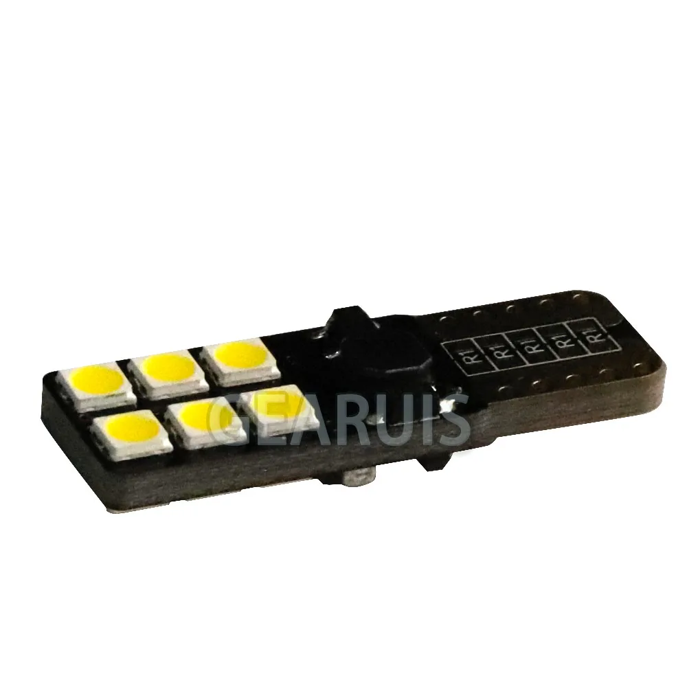 50pcs w5w bulb led Canbus T10 Bulb 12 SMD 3030 No Error car auto License Plate Lamps 194 168 Interior Lights 7 Color 12V