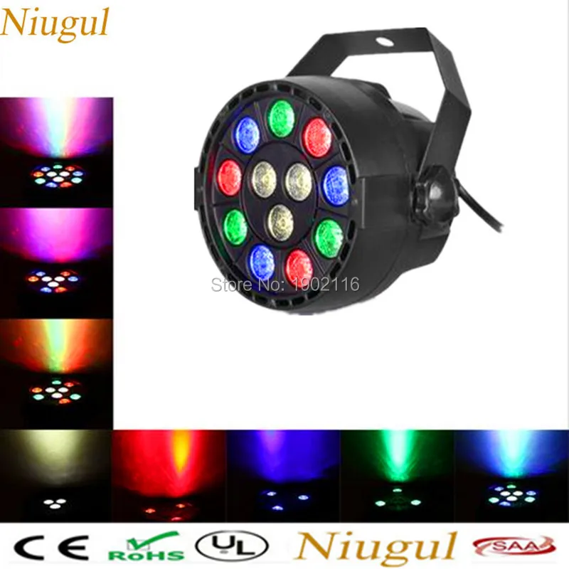 

Niugul LED 12x3W Mini Flat Par Light/Christmas Party Decoration/DJ Stage Lamp/DMX512 Effect Stage Lighting/DJ Disco Party Lights