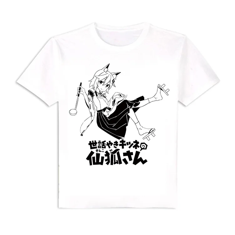 Anime Sewayaki Kitsune Senko san cosplay T-shirt  t shirt Cotton Men Tees tops