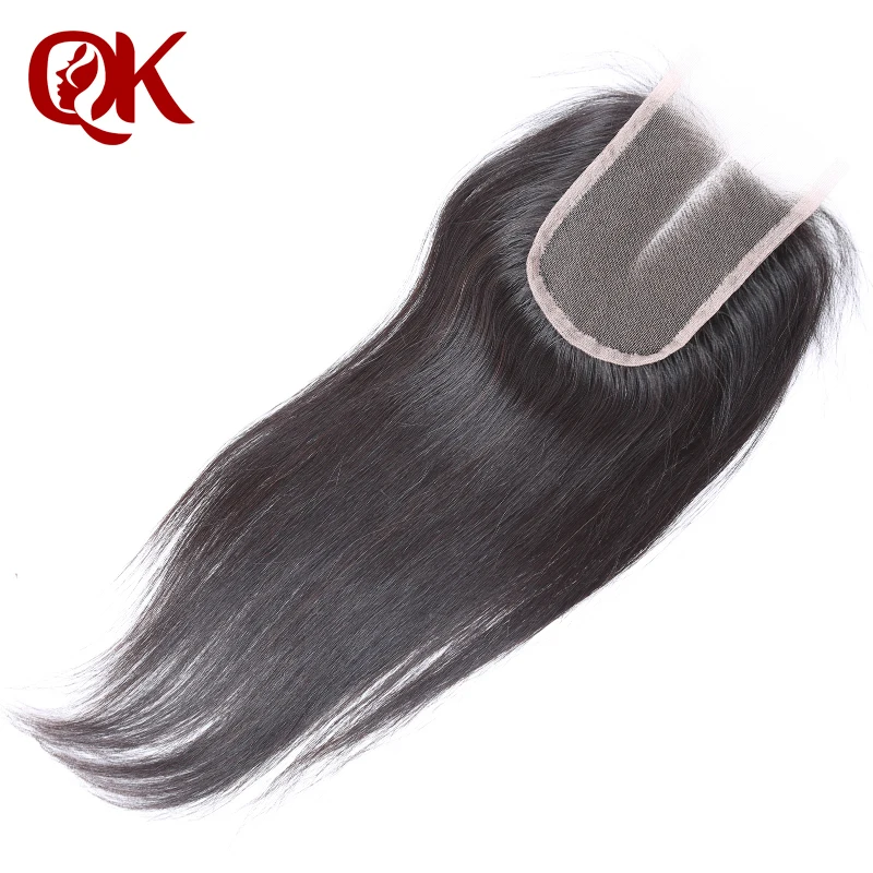 QueenKing Hair Brazilian Lace Closure SilkyStraight Remy Hair 3.5