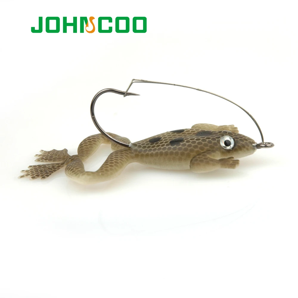 Johncoo 4Pcs Kikker Lokken Vissen Lokt 6Cm 5G Kunstmatige Visaas Topwater Wobbler Aas Voor Pike Snakehead zacht Aas