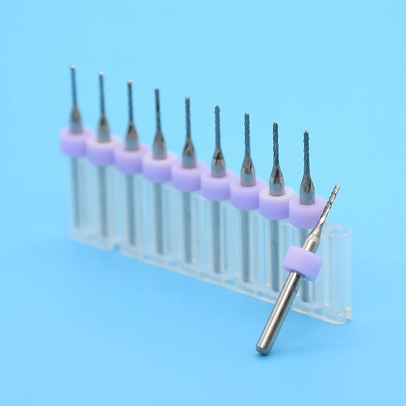 HANGXIN 1.2 ملليمتر PCB عدد قطع كربيدية ، 10 قطع CNC قطع بت ، آلات تقطيع عدة ، عدد قطع كربيدية