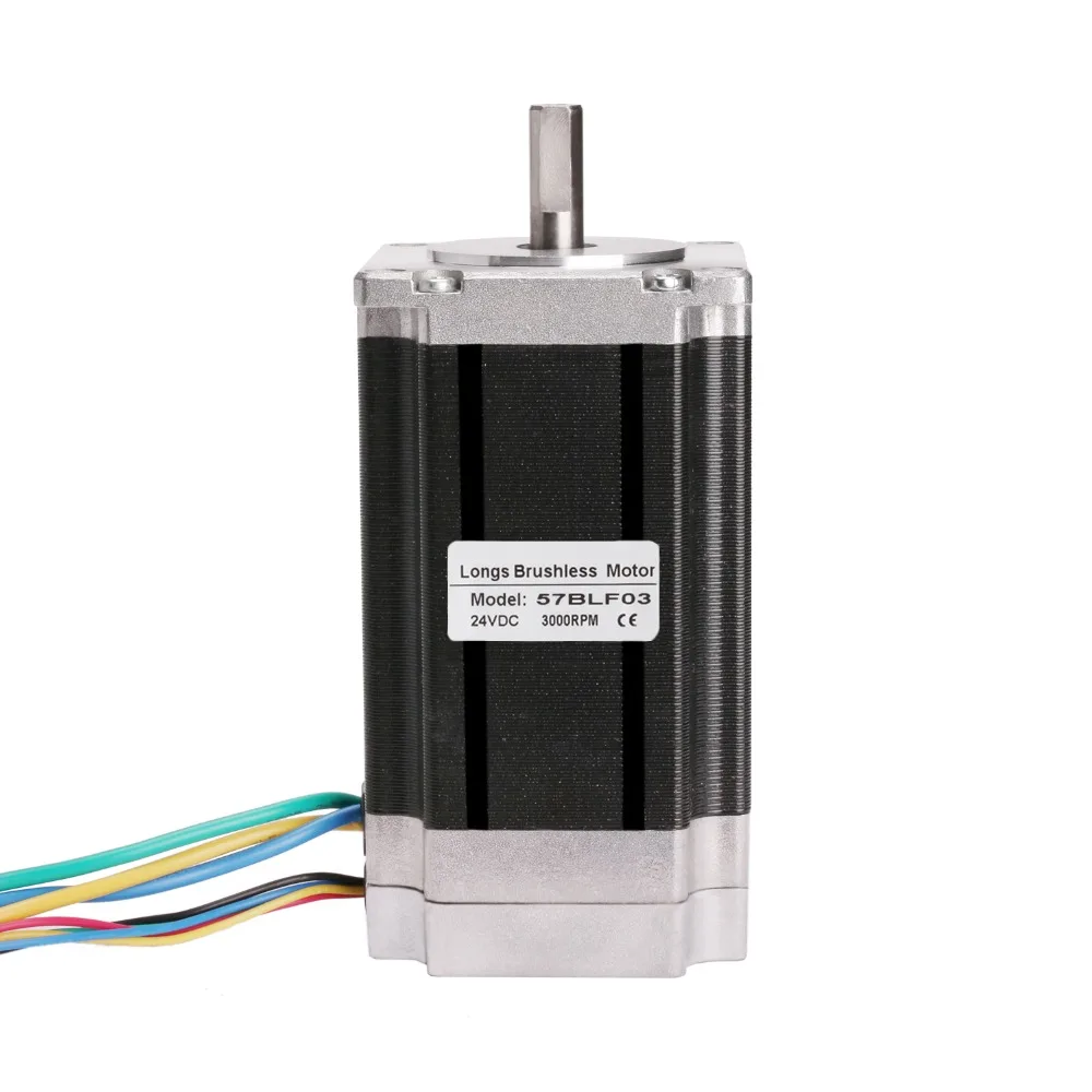 57BLF03 Brushless DC Motor Nema23 188W 24V 3000RPM Router Milling CNC Router LONGS MOTOR