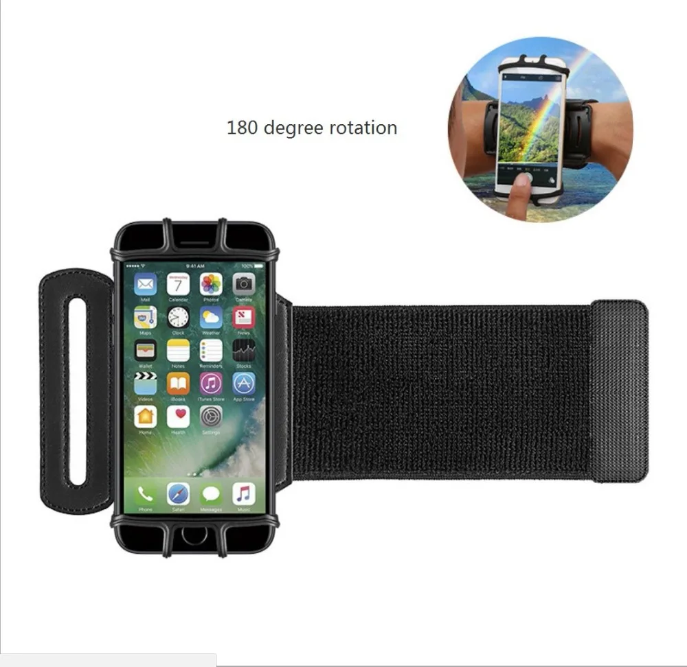 SzBlaZe Professional Rotatable Running Bag Wrist Band Arm cell phones Holder Sport pocket accessories For Gym Fitness Jogging