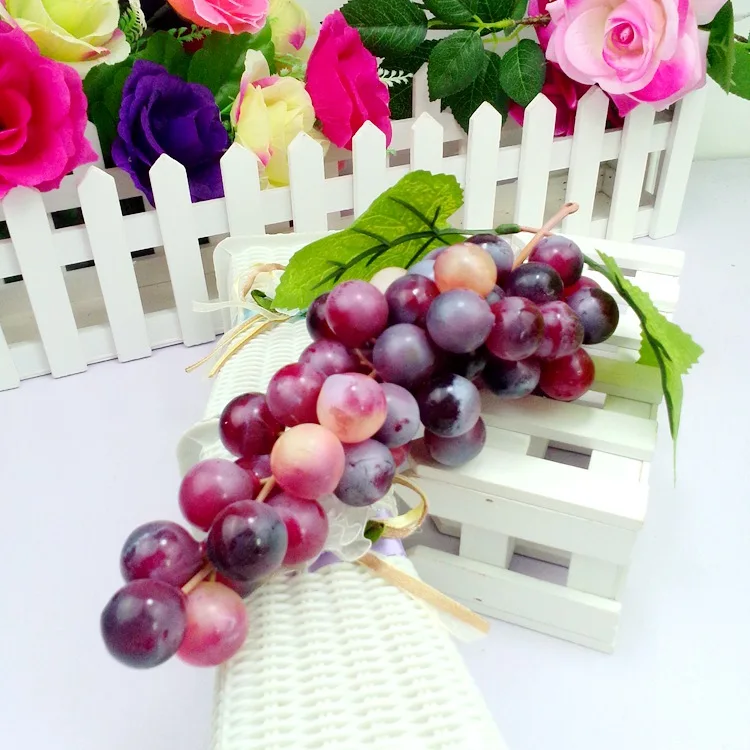 Simulação realista de uvas ramo de frutas brinquedo comida cozinha vegetal fingir casa jogar brinquedos das crianças decoração ajuda de ensino