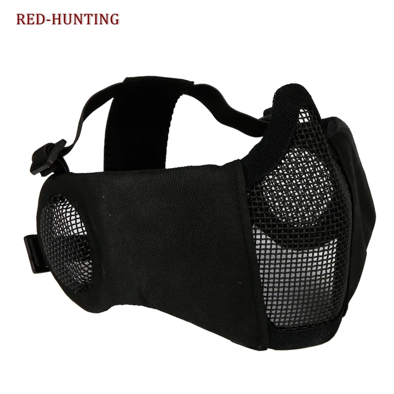 Outdoor Sport Tactical Mask Protective Strike Metal Mesh Airsoft Paintball Metal Mask Half Face Tactical CS Mask