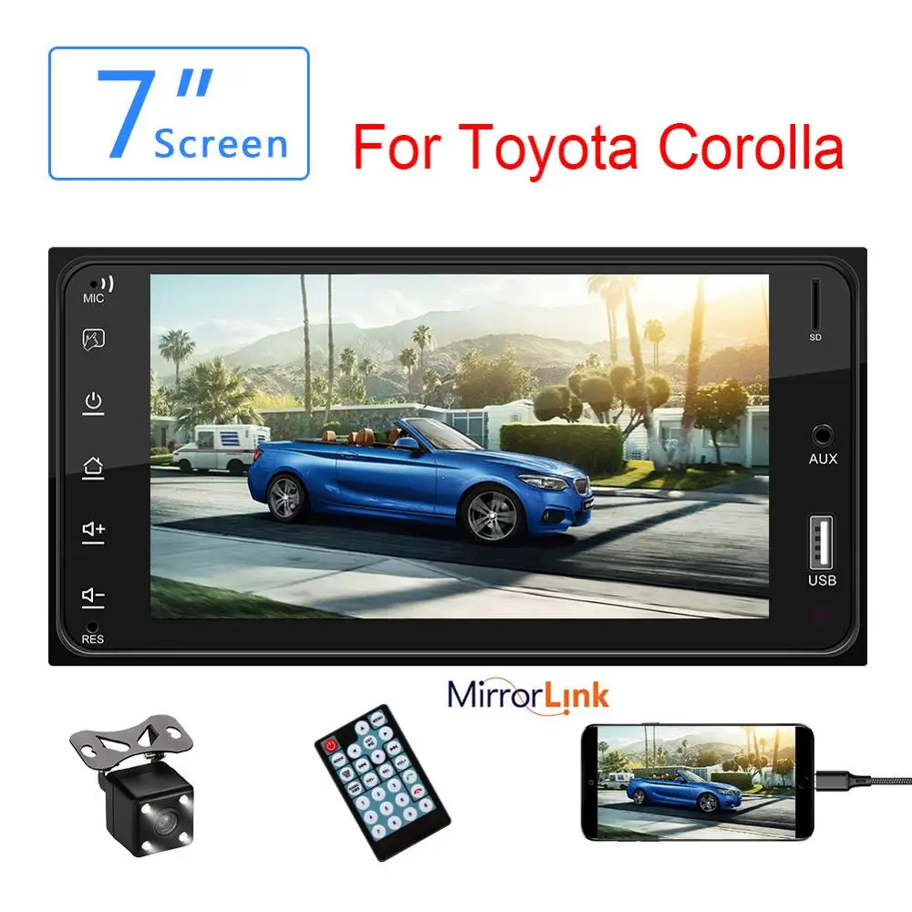 

NEW 2 Din Car Radio TF Bluetooth Car Multimedia player For Toyota Corolla 7'' Autoradio Mirrorlink Bluetooth Audio Radio Stereo