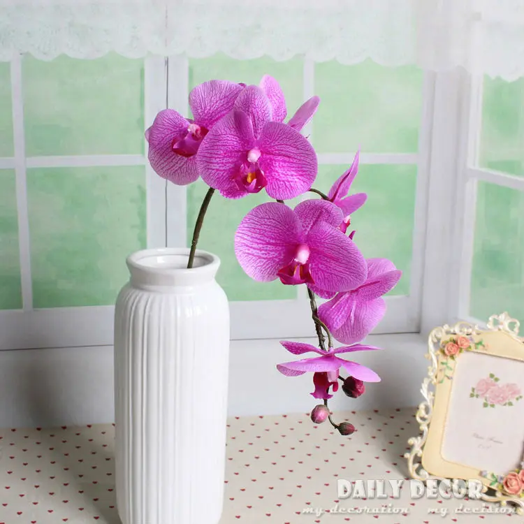 

High simulation real touch artificial silicone orchid wholesale felt latex flowers orchids wedding decorative Phalaenopsis