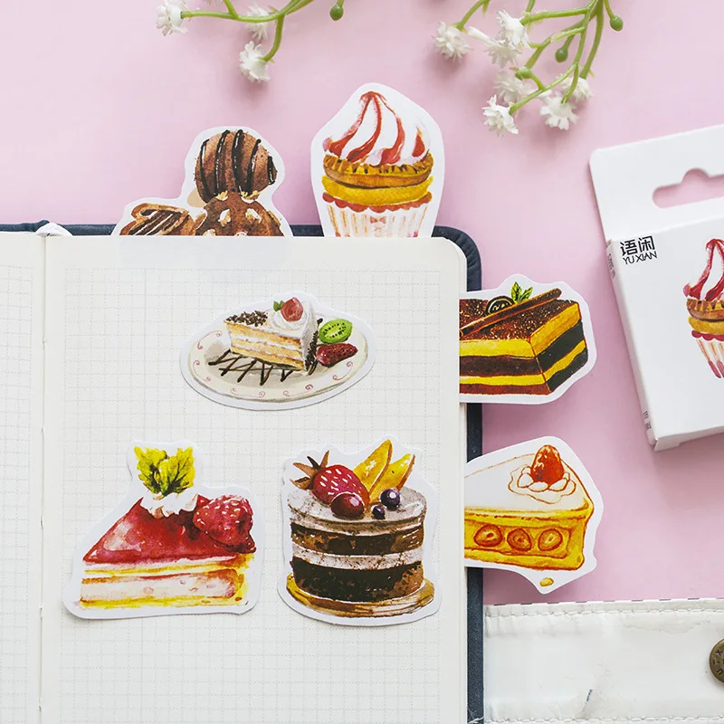 50 Pcs/Set Sweet Cake Mini Seal Paper Sticker Mobile Decoration Stickers Scrapbooking DIY Craft Stickers