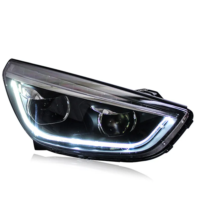 Car headlight Head Lamp Bi-xenon Projector for Hyundai IX35 LED Headlight Tuscon 2011-2015 LED Trun Lights