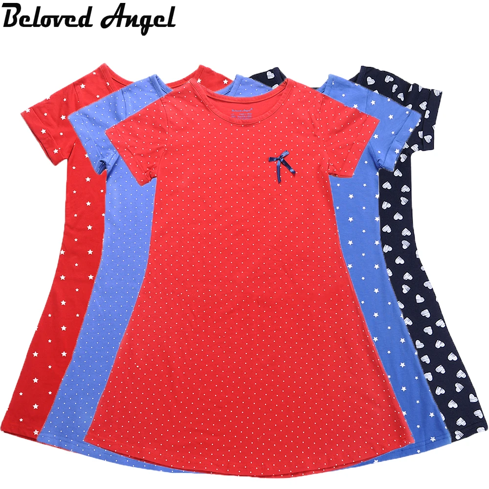 Beloved Angel New 5 Style Baby Girls Dress 1-13Yrs Children Girl Summer Dresses 100% Cotton High Quality Kids Vintage Clothing