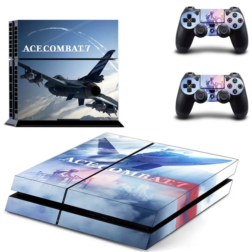 Ace Combat 7 Skies Unknown PS4 Skin Sticker Decal For PlayStation 4 Console and 2 Controllers PS4 Skins Sticker Decal