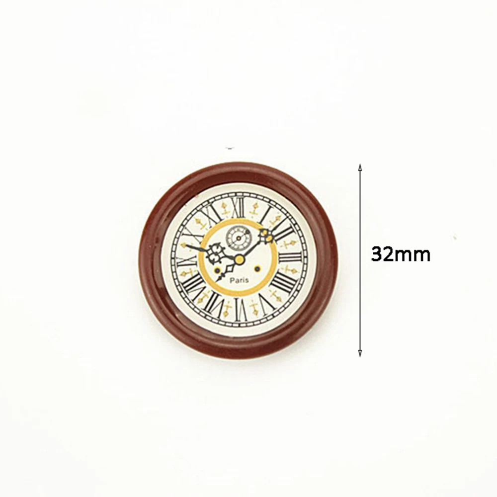 

1/12 Dollhouse Miniature Accessories Mini Resin Wall Hanging Clock Simulation Furniture Model Toys for Doll House Decoration