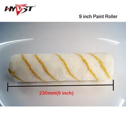 Paint roller head (9 inch) with yellow stripe brush  Suitable for airless paint roller SR300 and 6-8mm rod size Plain roller