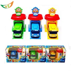 One piece Korean Cute Cartoons garage toy bus model  plastic baby araba oyuncak mini tayo car for kids Christmas gift