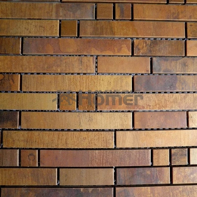 free shipping,  bronze mosaic tiles wall covering metal mosaic tiles brass bathroom hallway tiles in mosaic kitchen backsplash