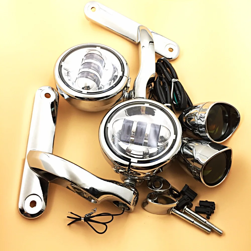 

4 1/2" LED Auxiliary Lighting Brackets For Harley Street Glide Electra Glide Road King 1996-2013 Models