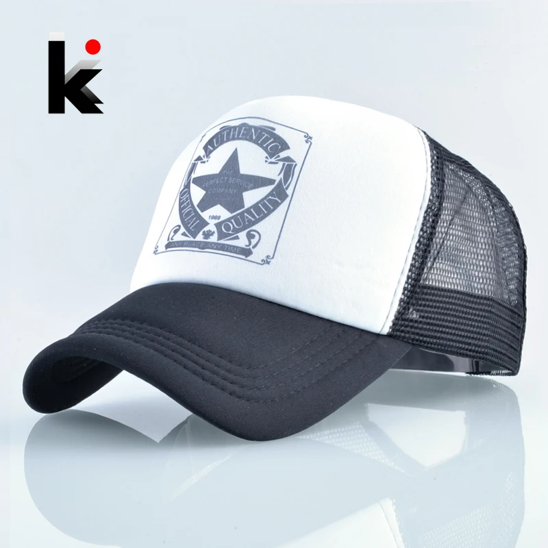 Fashion Trucker Hat For Men And Women Summer Mesh Baseball Cap Unisex Snapback Hip Hop Bone Mosculino Casquette Kpop Gorras